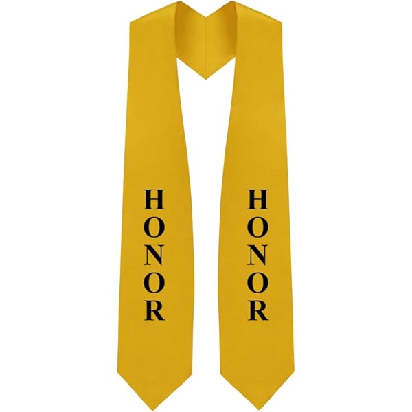 Endea Graduation Plain Honor Stole With Trim Color & Classic End Adult Unisex 72 - View #4