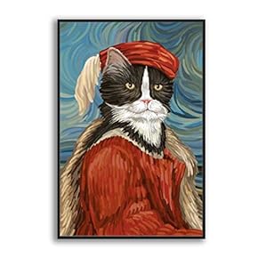 Framed Canvas Home Artwork Decoration Humor Animal Canvas Wall Art for Living Room, Bedroom - 16x24 inches