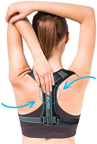 Posture Corrector Brace for Women/Men - Adjustable Under Clothes Wearable Elastic Back Shoulder Neck Support Orthopedic Brace-Improves Posture and Relieves Back Pain (Standard Size)