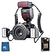 Yongnuo YN24EX Macro Flash Speedlite TTL 2pcs Flash Head + 4pcs Adapter Rings + High Power Rechargeable Battery and Rapid Charger with A&R Cleaning Cloth