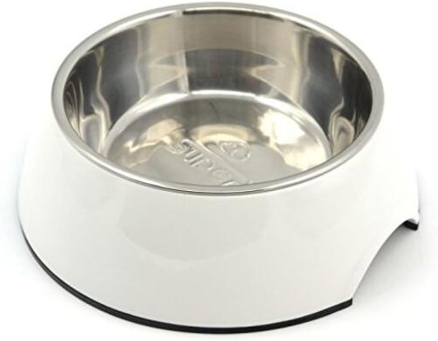 stainless steel dog bowl rubber bottom
