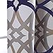 DriftAway Tie Up Curtains for Small Windows Alexander Spiral Geo Trellis Pattern Room Darkening Thermal Insulated Blackout Window Adjustable Balloon Curtain Rod Pocket 45 Inch by 63 Inch Navy and Gray
