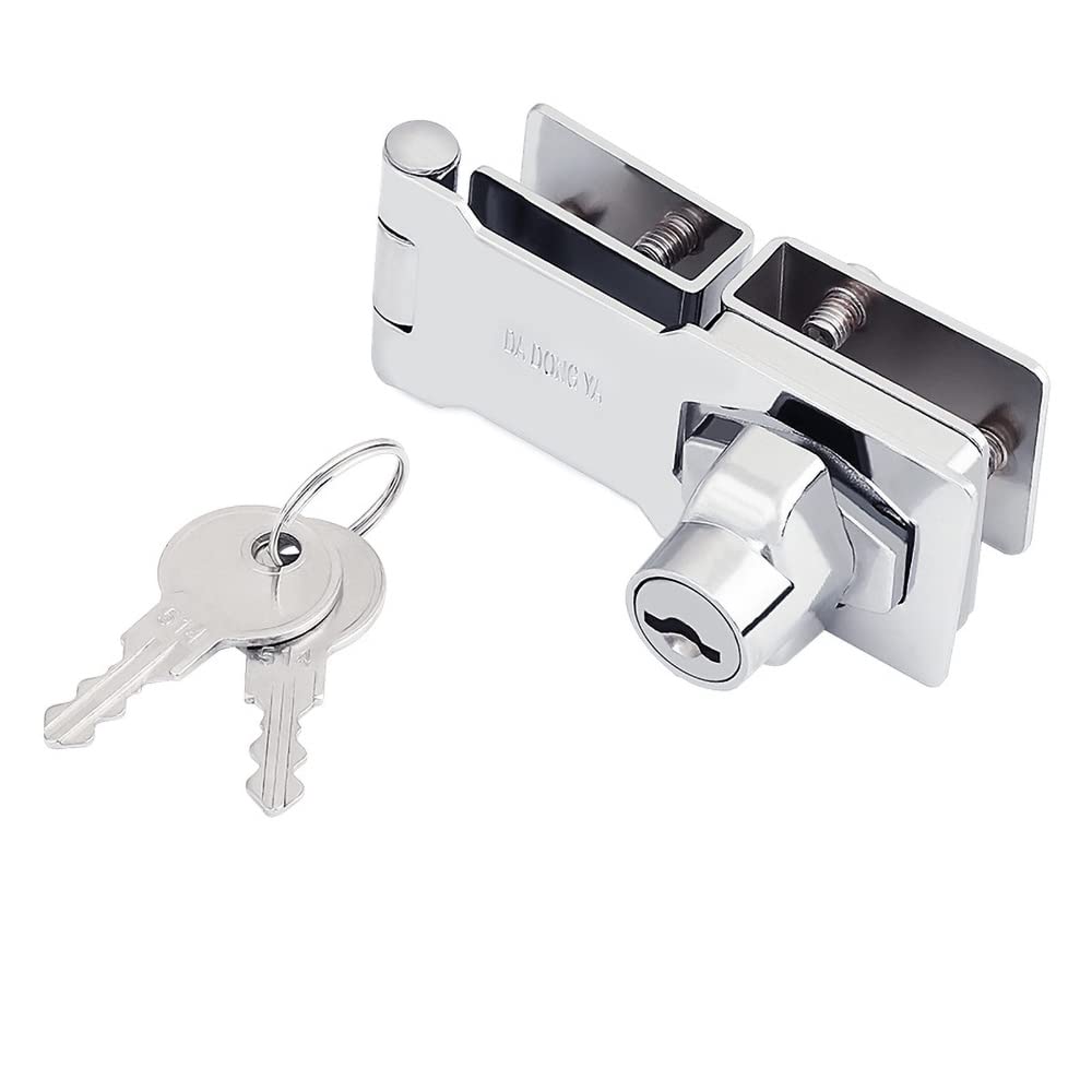 YIDELAI-Door and Cabinet Lock, Two-Way Door Lock Zinc Alloy Safety Furniture Lock Drawer Lock Fence Lock Exhibition Cabinet Lock, with Two Keys. Multi Purpose, Durable, Simple and Beautiful.