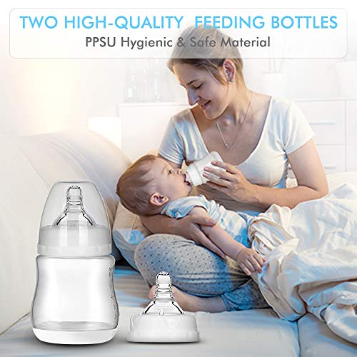 Elebebe Electric Double Breast Pump Portable Breast Pump Kit, Quiet