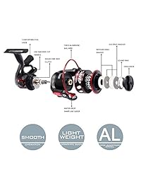 LONPAR   Carrete de pesca giratorio 8 + 1 BB, ligero hasta 41.9 lbs, arrastre potente, incluye dos bobinas de agua salada o agua dulce