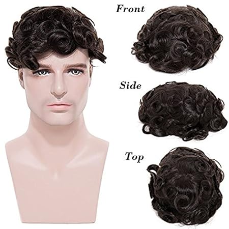 Kabello Human Hair Patch For Men Full Lace Toupee And Front Hair