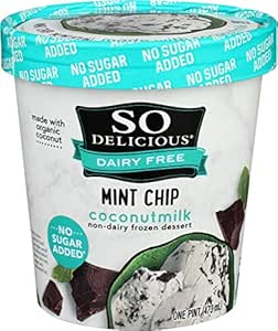 SO DELICIOUS Organic No Sugar Added Mint Chip Coconut Milk ...