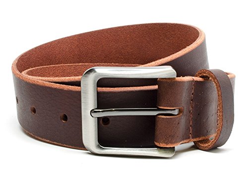 Nickel Free Roan Mountain Leather Belt Brown 38"