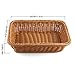 Bread Basket, Yamix Rectangle Imitation Rattan Bread Basket ,Food Serving Baskets,Restaurant Serving/Diplay Baskets For Fruit Food Vegetables - Dark Brown