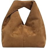 Slouchy Suede Tote Bag for Women Cute Crossbody Purse Trendy Hobo Clutch Purses Satchel Top-Handle Ladies Bags Handbag