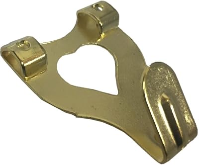 Securit Brass Plated Double Picture Hanging Hook 10 Pack with Fixings