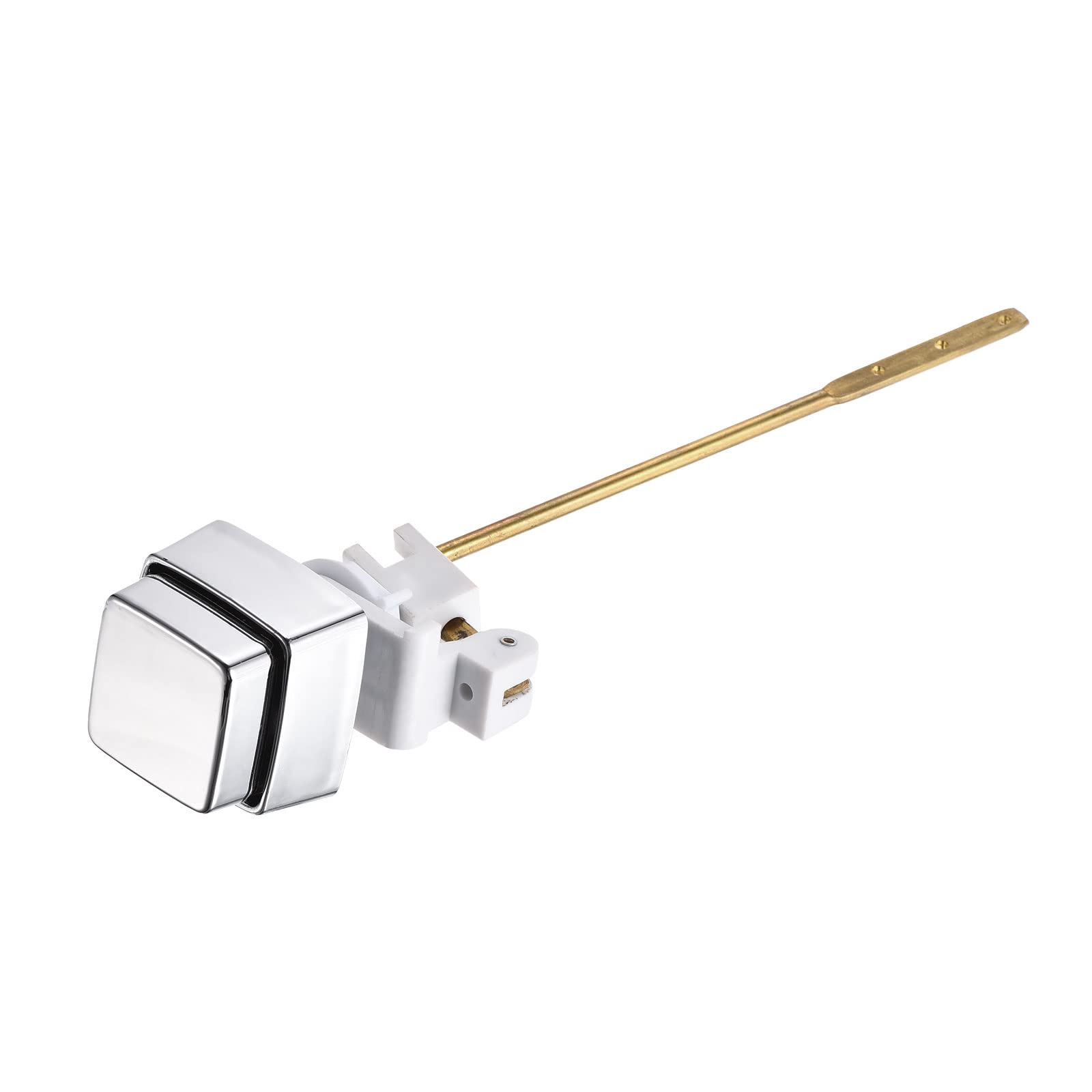 Photo 1 of UXCell Toilet Flush Handle, Push Button Tank Handle Replacement, Universal Side Mount Trip Lever, Brass