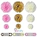 18pc Tissue Paper pom poms Flower kit- Size 8 10 14 Inch in Multi Color Pack for Party Decorations!