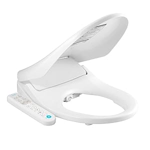 Inus Elongated Bidet Toilet Seat with Advanced Self-Cleaning Stainless Steel Nozzle, Tankless Direct Flow Instant Heating System, Smart Touch Panel, Adjustable Warm Water & Heated Seat Temperature.