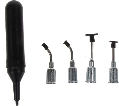 FIEBLH Black Rubber IC Vacuum Sucking Pen with 4 Suction Headers Solder Sucker