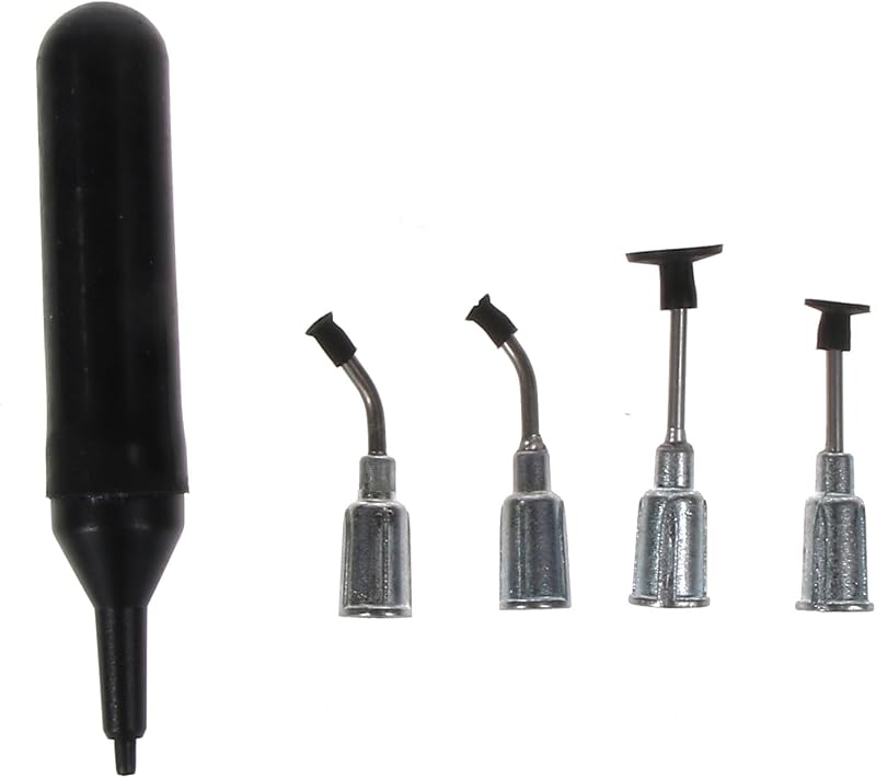 FIEBLH Black Rubber IC Vacuum Sucking Pen with 4 Suction Headers Solder Sucker