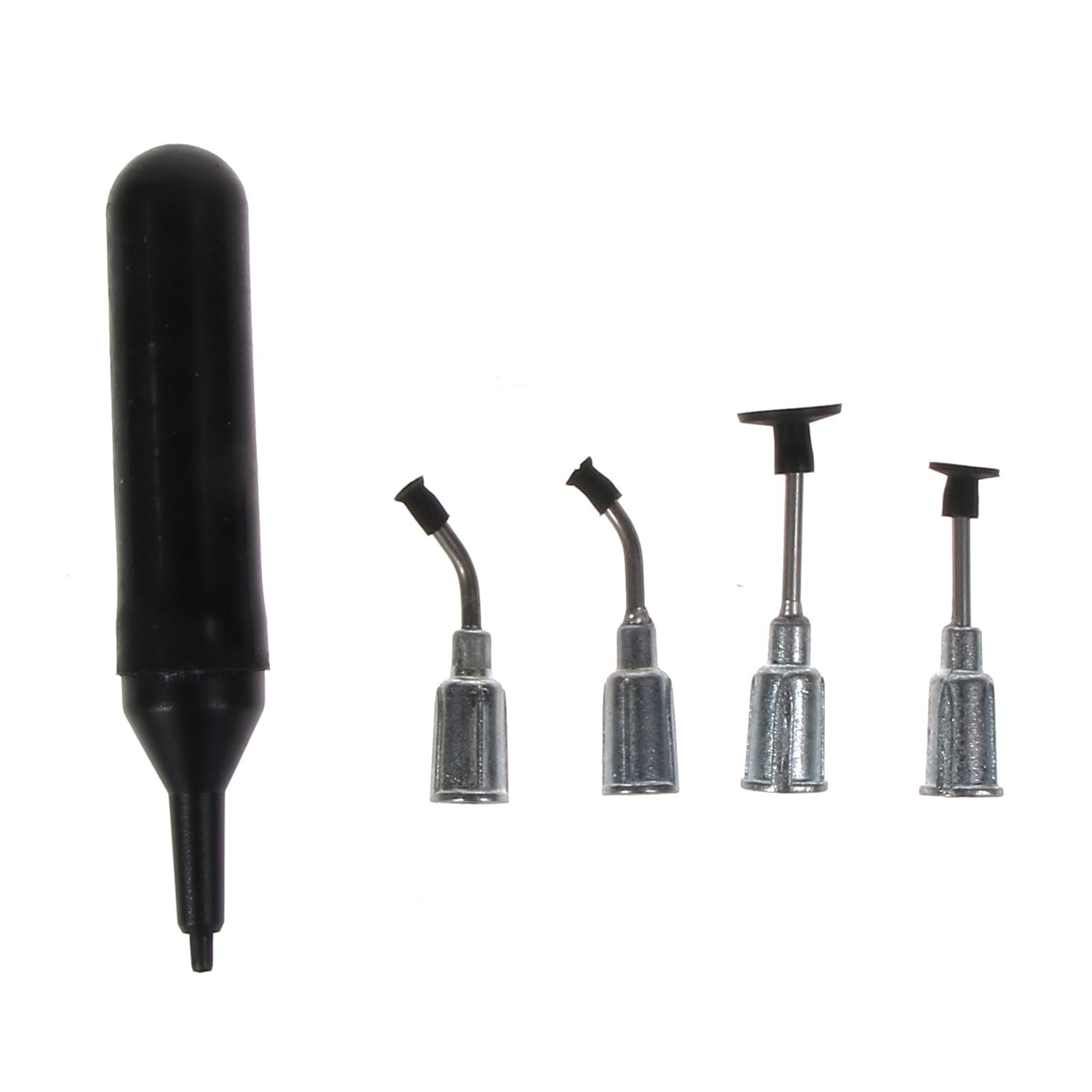 Black Rubber IC Pick Up Vacuum Sucking Pen with 4 Suction Headers for Capacitor Resistor Chip Soldering Sucker Tool