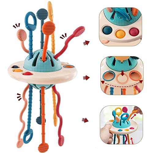 Montessori Sensory Toys for Toddlers 618M+, UFO Food Grade Silicone