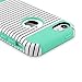 iPhone 5C Case, ULAK Slim Fit Lightweight 2in1 Rugged Flexible TPU Hard Plastic Hybrid Anti Scratches Dual Layer Shock Absorbtion Protective Cover for Apple iPhone 5C (Minimal Mint Stripes)