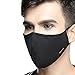 ZWZCYZ N95 Respirator Masks Anti-haze Masks 4 Layer Filter Insert Protective Filter Media Insert Activated Carbon Cotton Mouth Masks (Large(Men's), Black)