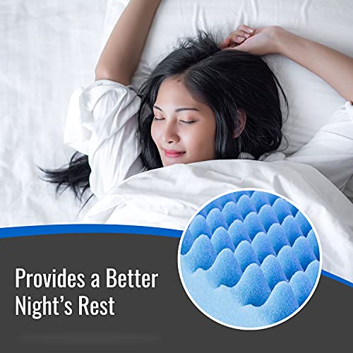 DMI Foam Mattress Topper, Egg Crate Foam Pad, Mattress Pad and Bed