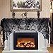 G-TING Halloween Decorations, Black Lace Spiderweb Fireplace Mantle 18 x 96 inch Scarf Cover Festive Party Supplies for Halloween Christmas Party Door Window Decoration Black