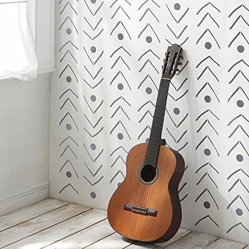 Fishlane Wall Stencil for Painting - Expedited 3 days Delivery - Wall Accent - Reusable Template - Large Mylar Washable Plastic - Repeatable Pattern for Wall Décor - Thumbnail 3