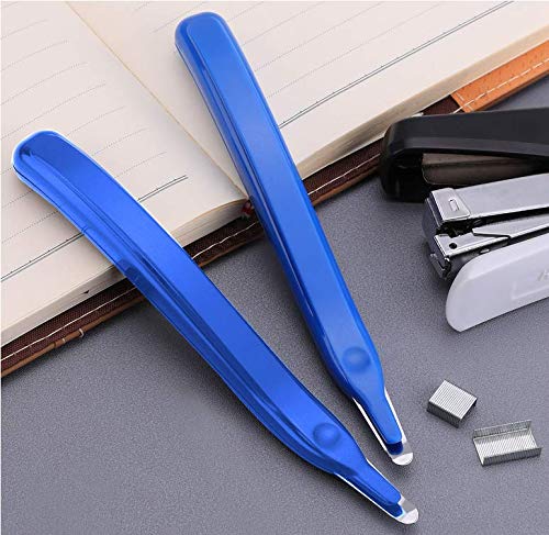 3 PCS Professional Magnetic Staple Remover Puller Rubberized Staples Remover Staple Removal Tool for School Office Home (Blue)