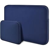 ZINMARK Laptop Sleeve Case 13-14 inch with Small Case, Neoprene Rainproof & Shockproof Cover for MacBook Pro 14" M4 M3 M2 M1 and 13.3" MacBook Air/Pro, XPS 13/14 & Most 13"-14" laptops, Blue