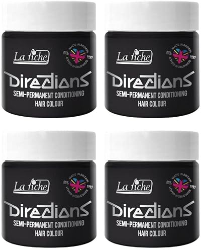 La Riche Directions Ebony Semi-Permanent Hair Colour 4x100ml Tubes