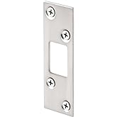 Prime-Line E 2461 1-1/4 In. Satin Nickel Plated Stamped Steel Constructed Deadbolt Strike (Single Pack)