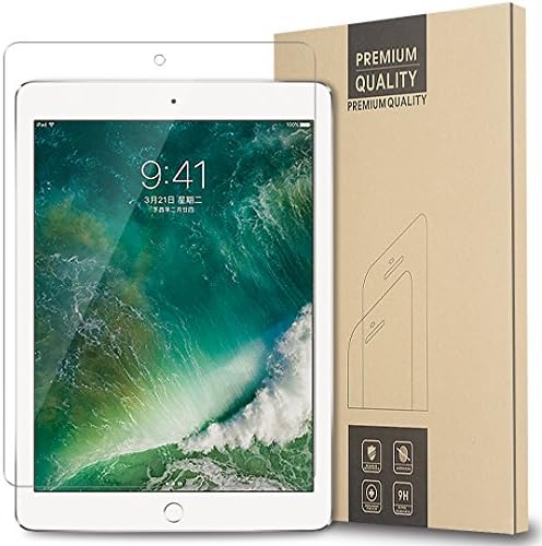 Exact Design Apple iPad 9.7 (2017/2018 MARCH Released)/iPad Pro 9.7/iPad Air 2 Tempered Glass Screen Protector, Anti-Scratch, Anti-Fingerprint, Bubble Free, Lifetime Replacement Warranty