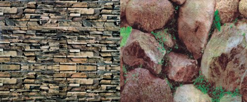 Pennplax Brick/Boulder Double Back Background for Reptiles and Amphibians