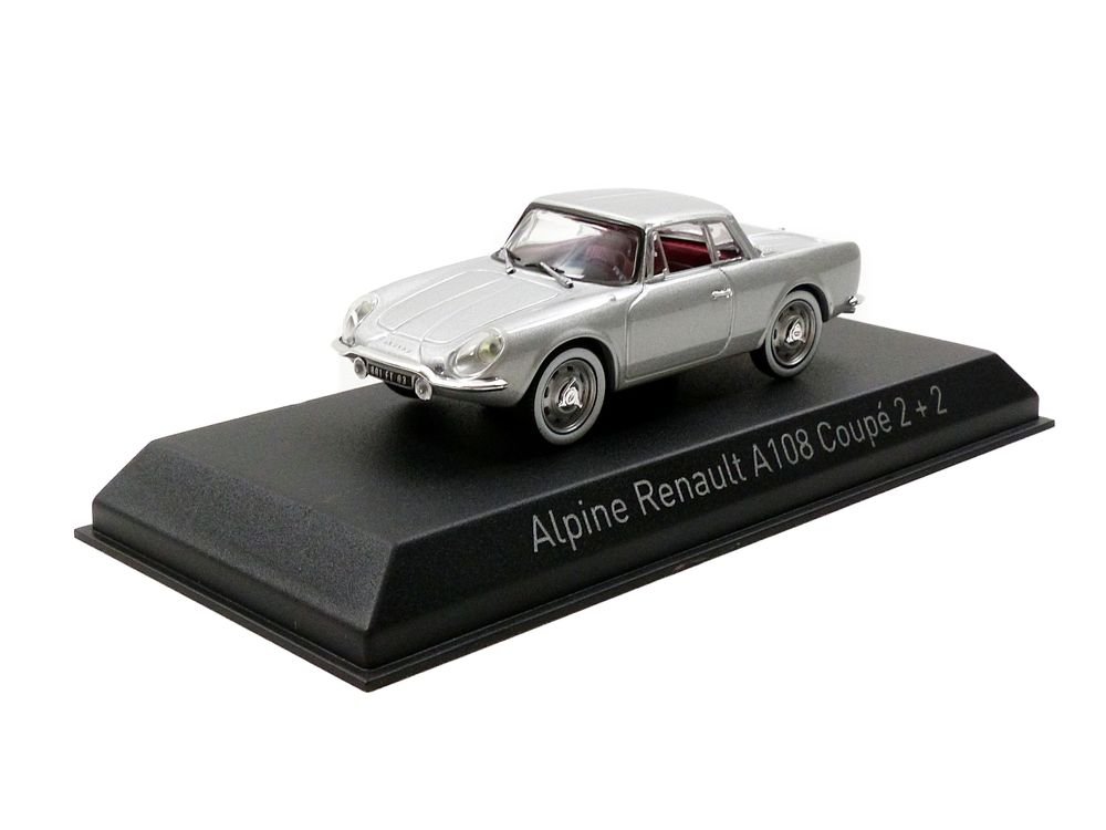Norev- Alpine Renault A 108 Coupe 1961 Miniature vehicle, 517821, Silver, Scale 1:43