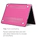 Rubberized Hard Case Cover for MacBook Pro 13.3 inches, Polycarbonate, Rose Red, GMYLE Silk Print