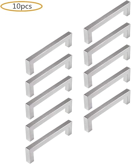 WOMAO Gebürstet Nickel Modern Rostfrei Möbelgriff Stangengriff