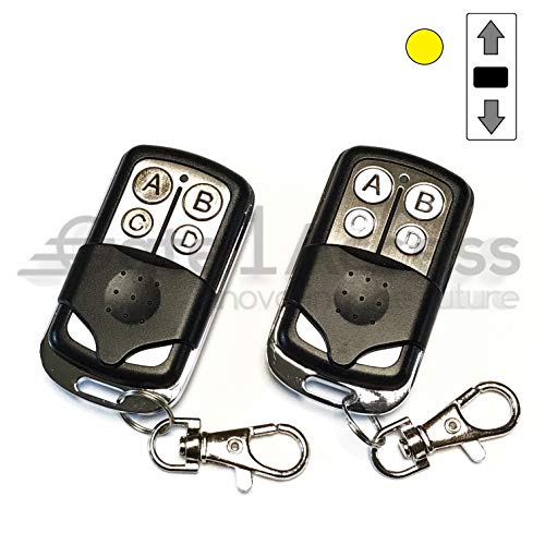 Gate1Access Compatible 891LM 893lm Remote Control Yellow Learn Button 4 Button Liftmaster 2 Pack