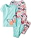 Carter's Girls 4 Pc Cotton, Print, 2T
