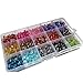 Beadingstation Strand of 140 Pcs 2-Tone Crackle Glass Round Beads 6mm (15 Colors Combo Box)