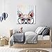 FLY SPRAY 1 Panel Framed 100% Hand Painted Oil Paintings Canvas Wall Art Colorful Dog with Glasses Animal Modern Abstract Artwork Painting for Living Room Bedroom Office Home Decoration