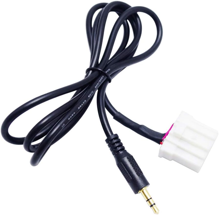 Mengonee 3.5mm Black B70 AUX Audio Adapter Input Cable for Mazda 2 3 5 6 MX5 RX8 2006 MP3 CD Changer Jack Plug