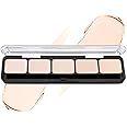 Graftobian HD Glamour Crème Foundation Palette (Ultra-Lights) - High Definition 5 Color Makeup Palette, Cream Based Foundation Concealer and Contour Palette, Full Coverage - Lightest Skin Shades