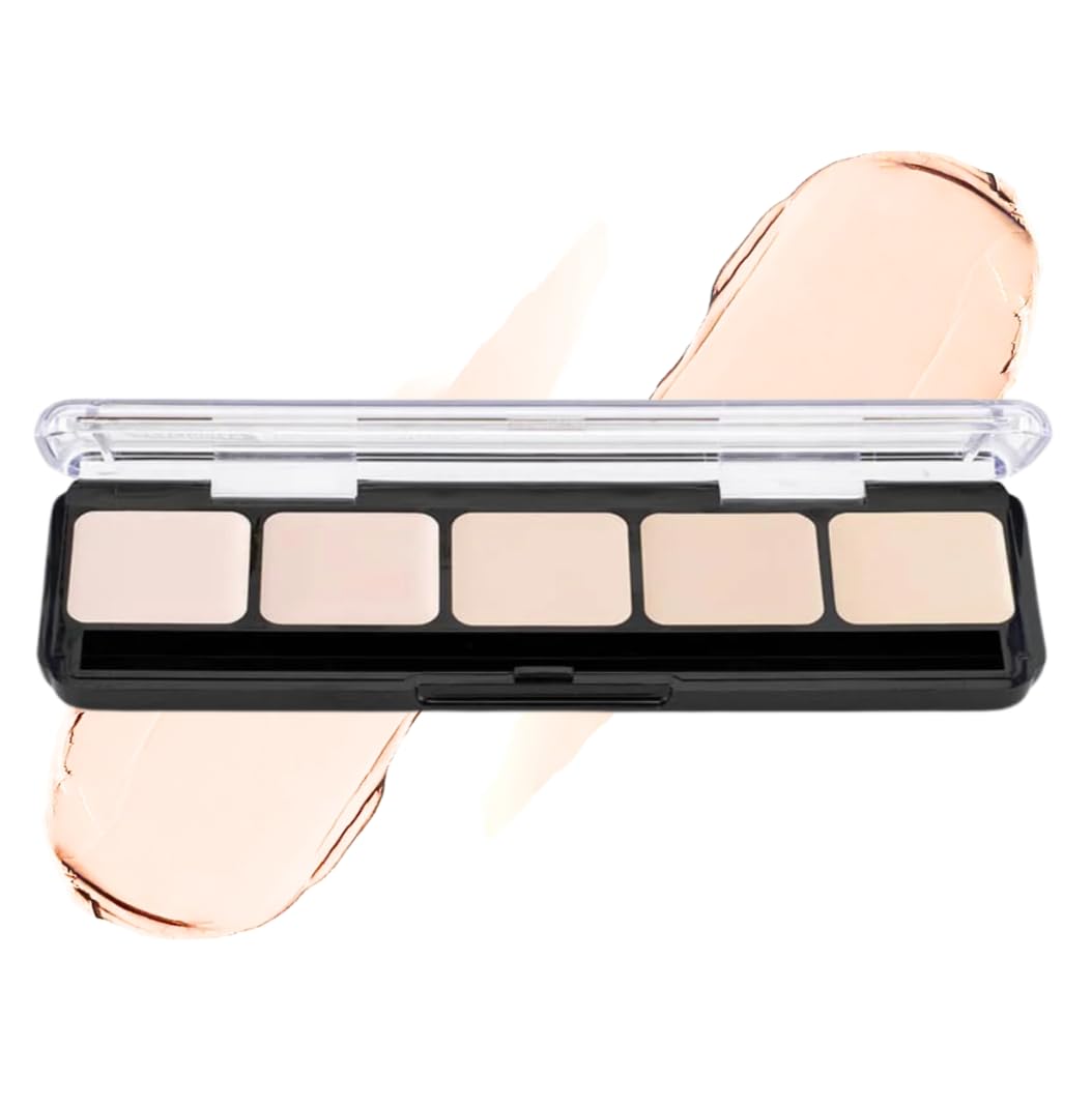 Graftobian Ultra HD Foundation Palette - Glamour Crème | Graftobian | 30255 | High Definition Crème Foundation Palette | 5 Well | (Cruelty Free & Safe for Sensitive Skin)