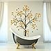 N.SunForest Large Maple Tree Wall Decals Nursery Decor Forest Vinyl Sticker with Bird for Bedroom or Any Room