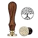 Yoption Tree of Life Wax Seal Stamp, Vintage Brass Head Wooden Handle Sealing Stamp for Embellishment of Cards Envelopes, Invitations, Ideal Gifts
