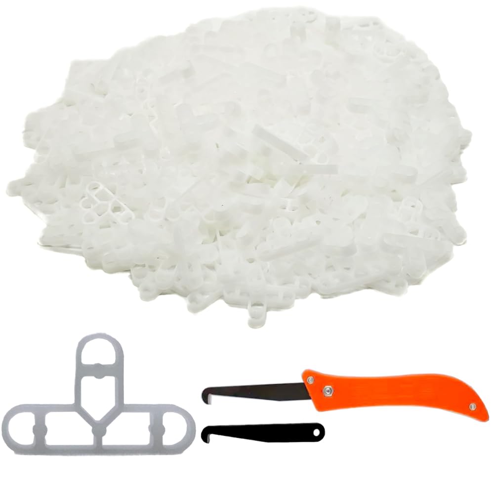 Aisamco 300 Pcs Tile Spacers,10mm T-Shape Floor Tile Slab Brick Spacers Stone Wall Spacer Tile Leveling System for Wall, Garden, Red Bricks, Patio Slabs
