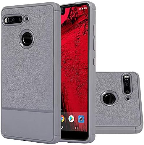 weier Essential Phone Case,Extra Edge Protective Soft Rubber Case,Gray