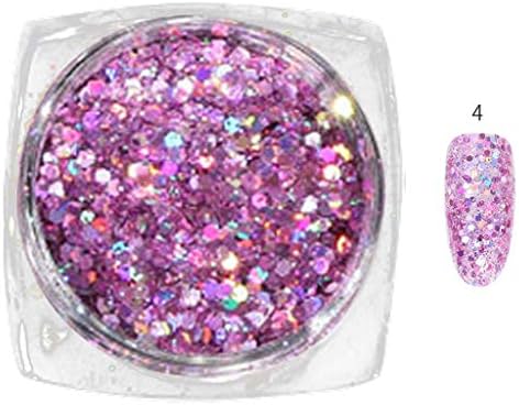 Sequins Nail Glitter Nail Art and Decoration Stickers Acrylic 3D Glitter Mixed Color Sequins Manicure Multi-shaped Glitter Confetti Goosun Colorful Sequins for DIY Crafts