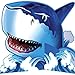 Shark Splash Party Decorations Supply Pack - Hanging Cutouts, Banner, and Centerpiece