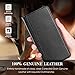 ProCase iPhone 11 Genuine Leather Case, Vintage Folio Flip Case with Card Holders Kickstand Leather Wallet Case for iPhone 11 2019 -Black